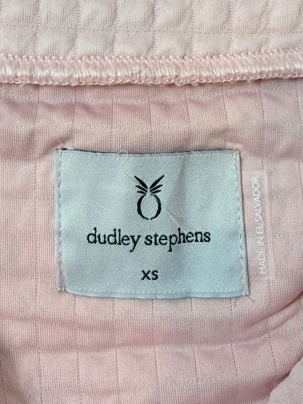Dudley Stephens Pocomo Pullover 1/4 Zip Quarter Waffle Knit Sweater Pale Pink